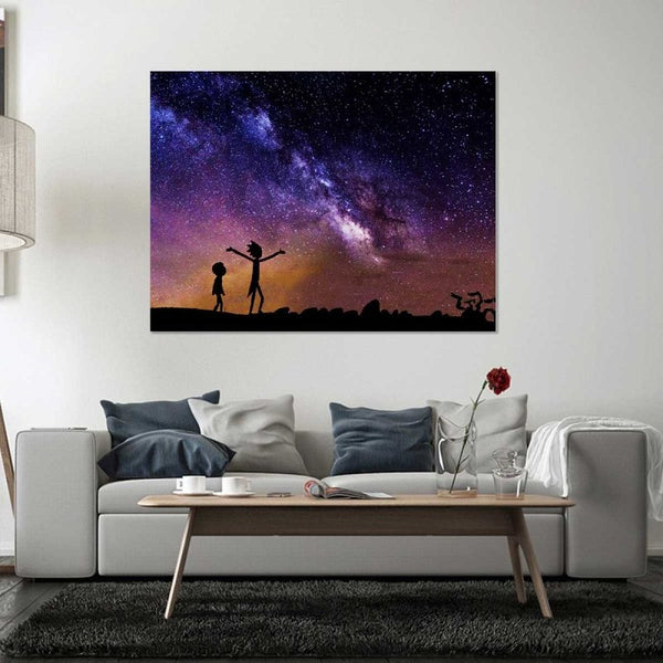 Rick And Morty Gazing Stars Canvas Set - FanaticPrintz