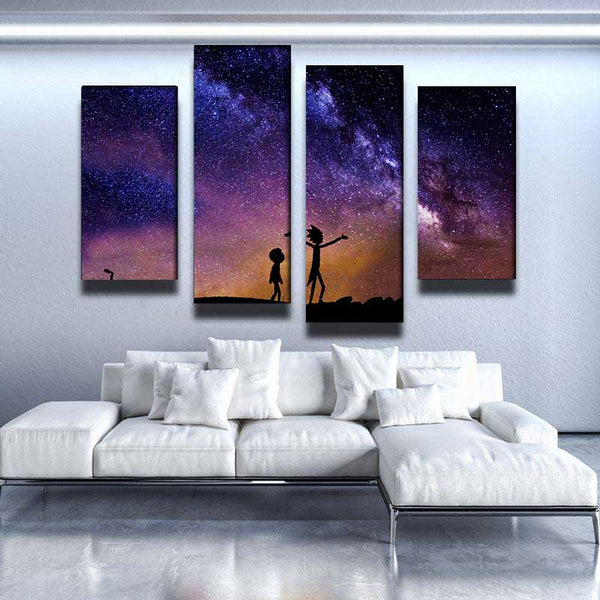 Rick And Morty Gazing Stars Canvas Set - FanaticPrintz