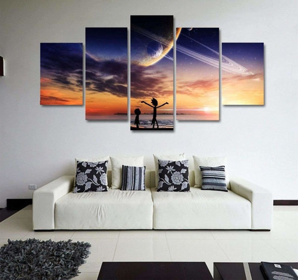 Rick and Morty Sun Set Canvas Set