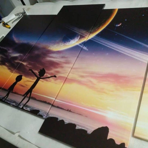 Rick And Morty Sun Set Canvas Set