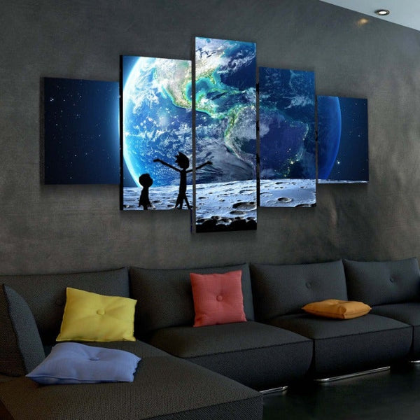 Rick And Morty Earth View Canvas Set