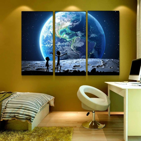 Rick And Morty Earth View Canvas Set