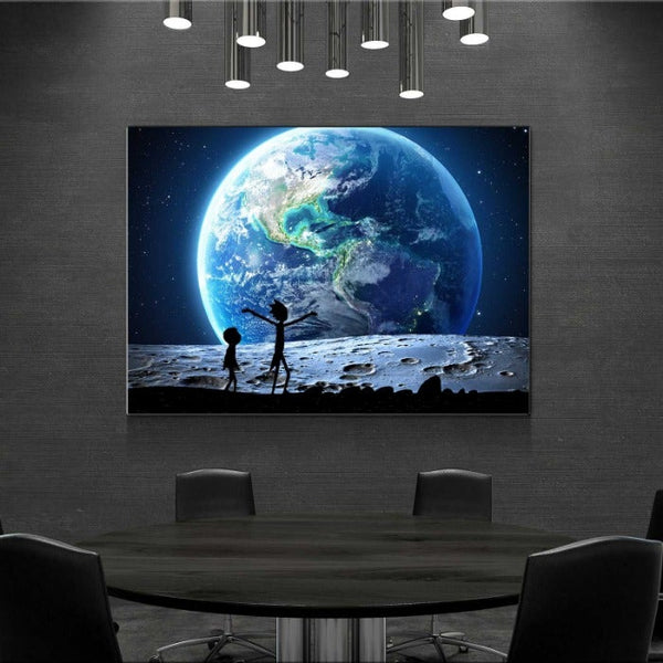 Rick And Morty Earth View Canvas Set