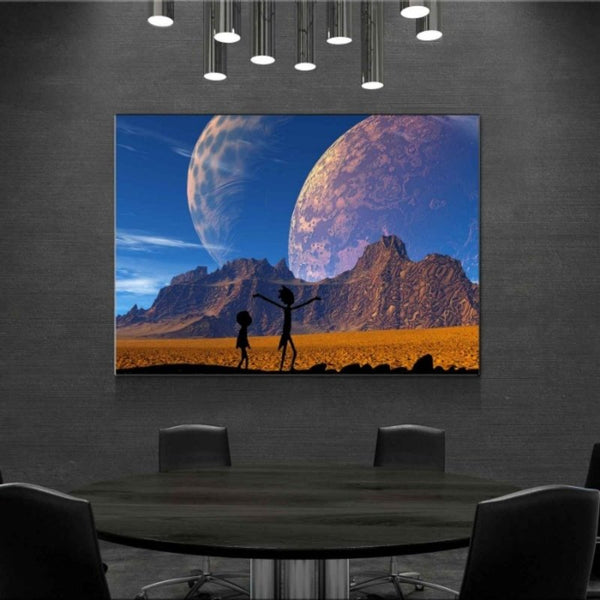 Rick And Morty Sci Fi View Canvas Set