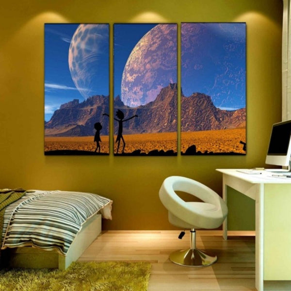 Rick And Morty Sci Fi View Canvas Set