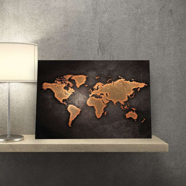 Rustic World Map 11 x 14 Canvas Set (Free Shipping) - FanaticPrintz