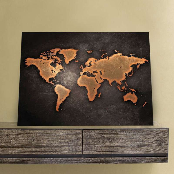 Rustic World Map 11 x 14 Canvas Set (Free Shipping) - FanaticPrintz