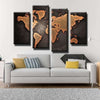 Rustic World Map Canvas Set