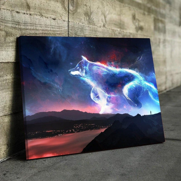 Sci Fi Wolf Canvas Set