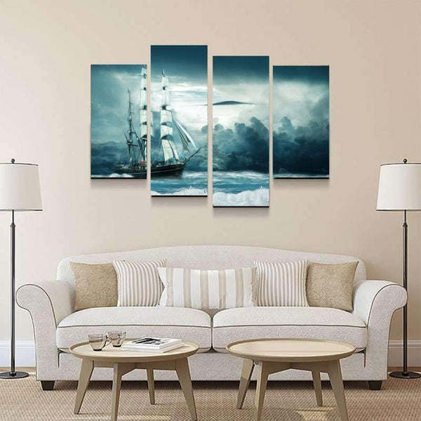 Ship At Sea Canvas Art