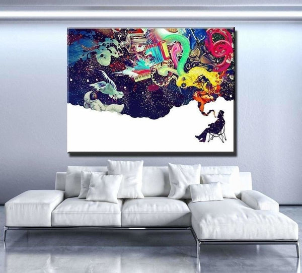Smoking and Imagining Frame Artwork