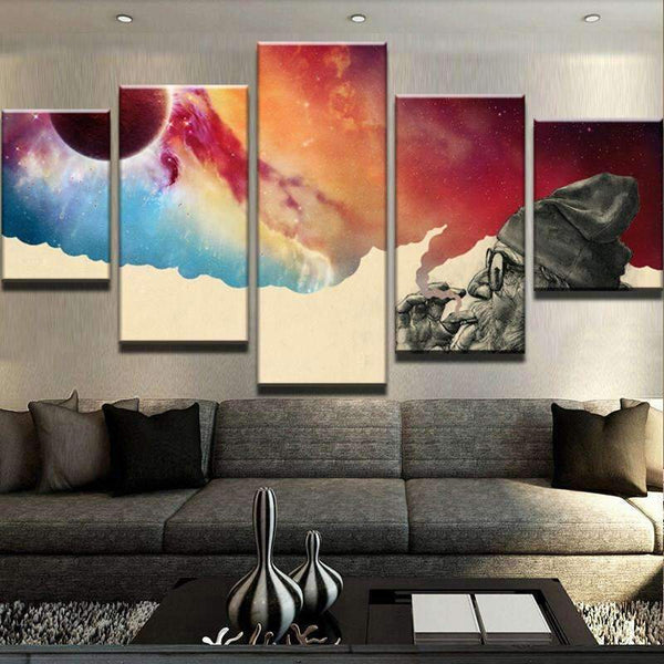 SMOKING AND THINKING CANVAS SET