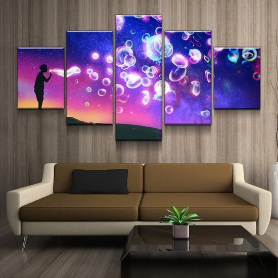 Space Bubbles Canvas Set