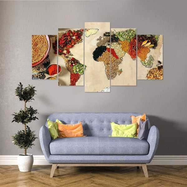 Spice Map Canvas Art