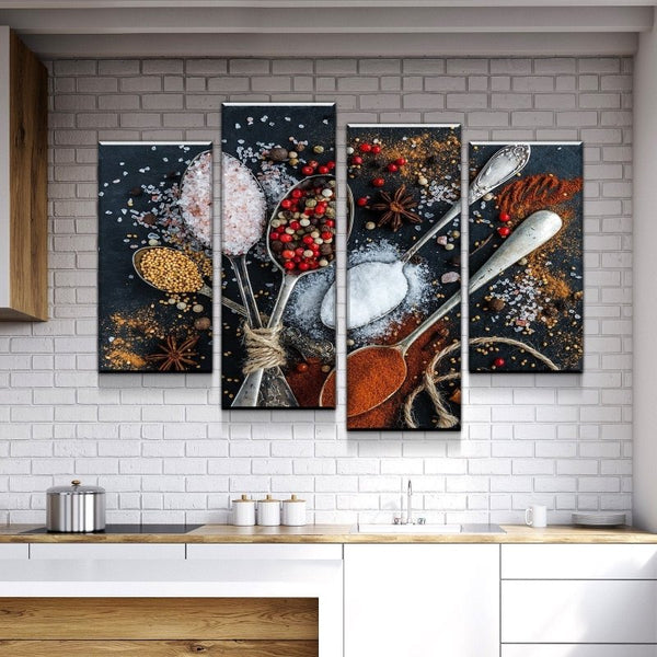 Spices And Life Kitchen And Dining Room Wall Decor Canvas Set