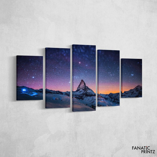 Starry Mountain Canvas Set - FanaticPrintz