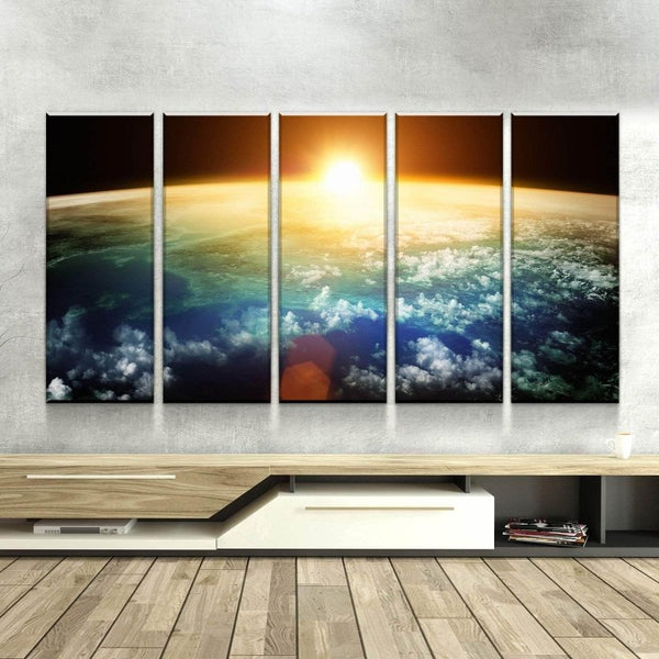 Sunset From Outer Space Canvas Set - FanaticPrintz