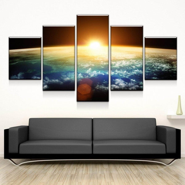 Sunset From Outer Space Canvas Set - FanaticPrintz