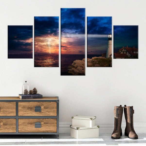 Sunset Light House Canvas Set