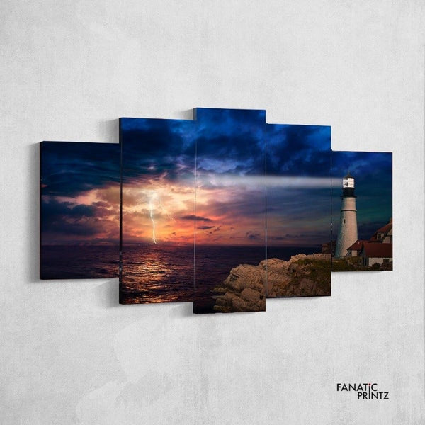 Sunset Light House Canvas Set