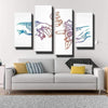 Canvas Painting Creation of Abstract Cannibas