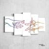 The Creation Of Abstract Cannabis Canvas Set