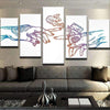 THE CREATION OF ABSTRACT CANNABIS CANVAS SET