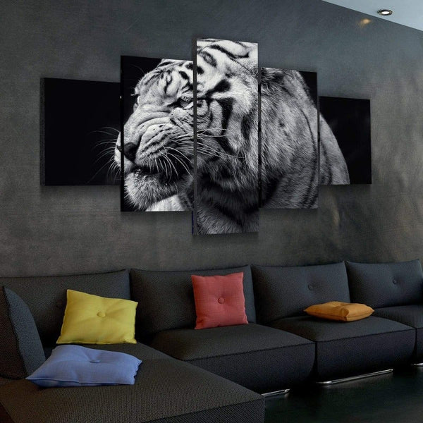 Tiger B&W Canvas Set