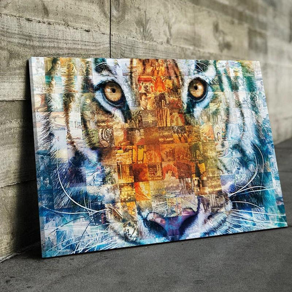 Tiger Collage Canvas Set