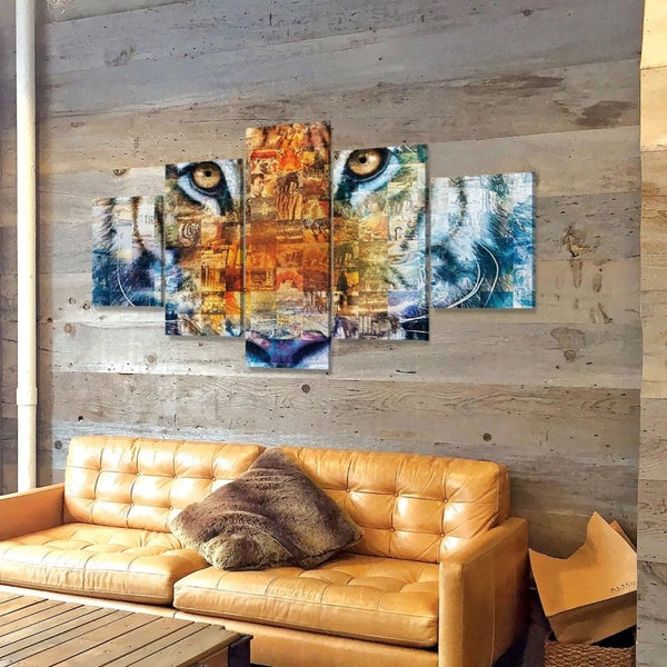 Tiger Collage Canvas Set