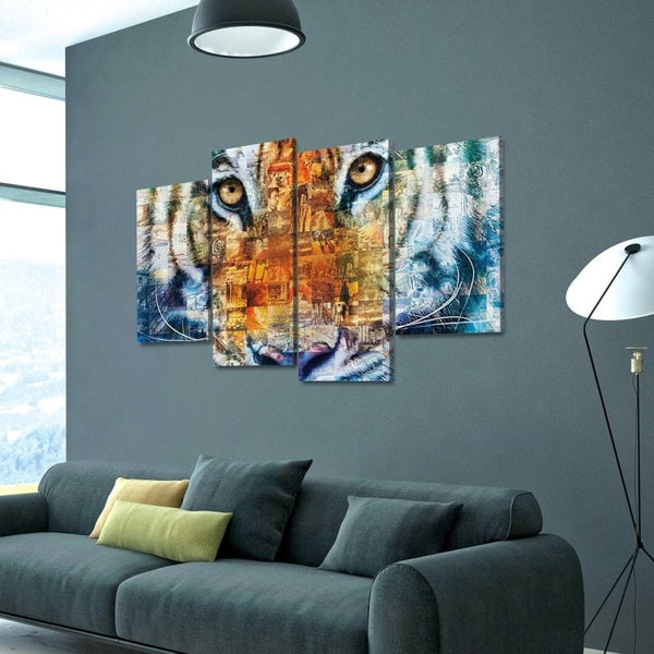 Tiger Collage Canvas Set