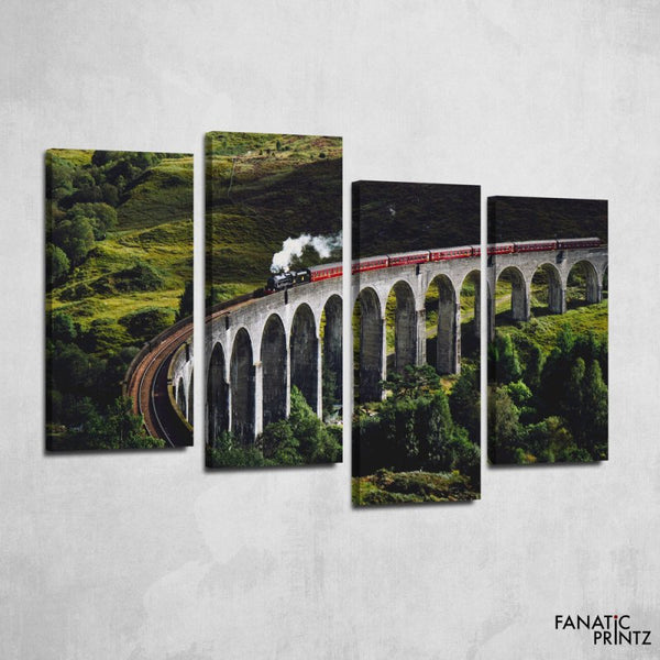 Train on Bridge Canvas Set - FanaticPrintz