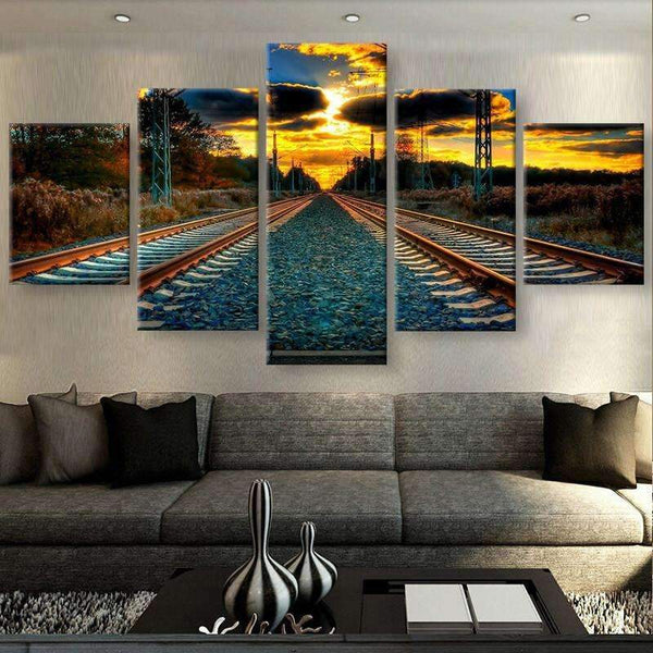 Train Tracks Canvas Set