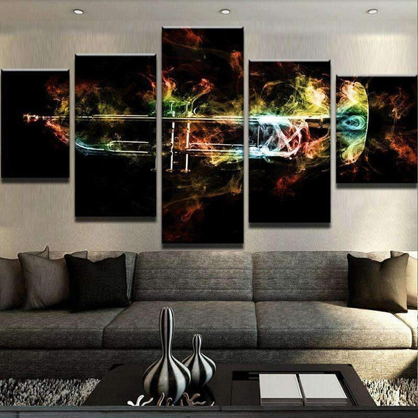 Trumpet Flames Canvas Set