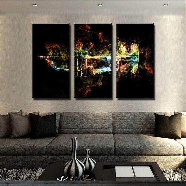 Trumpet Flames Canvas Set