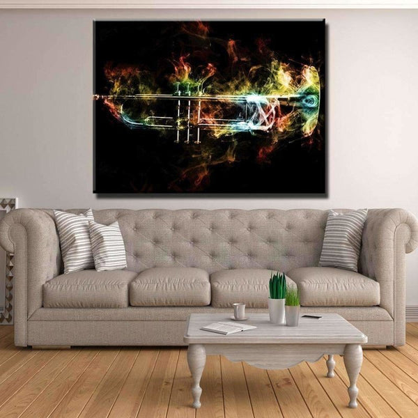 Trumpet Flames Canvas Set