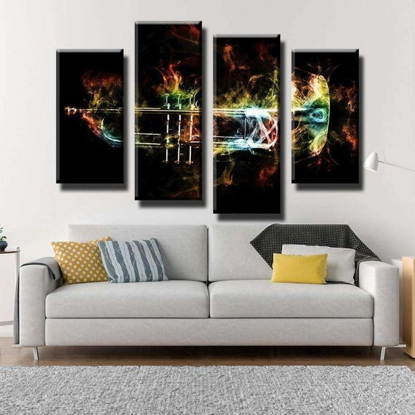 Trumpet Flames Canvas Set
