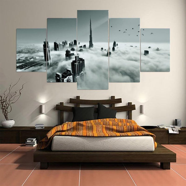 White Skyline City View - FanaticPrintz