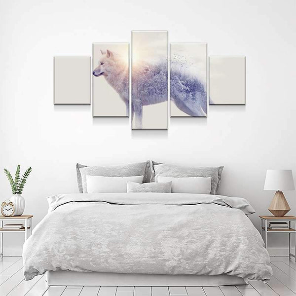 White Wolf Canvas Set