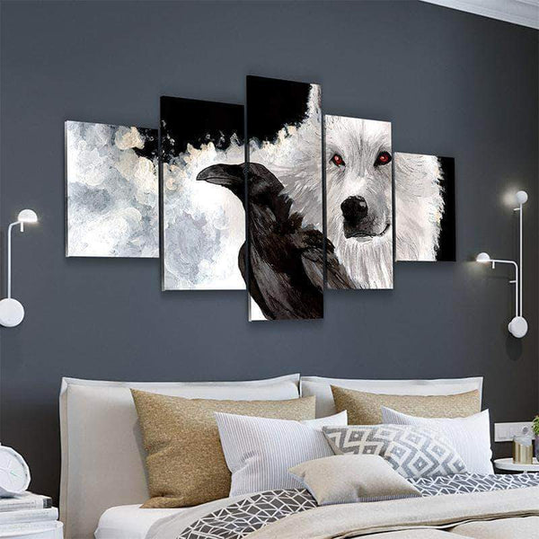 Wolf And Crow Canvas Set - FanaticPrintz