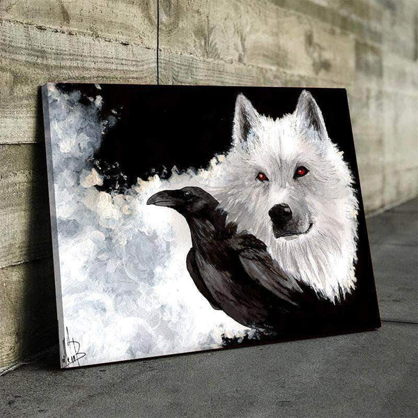 Wolf And Crow Canvas Set - FanaticPrintz