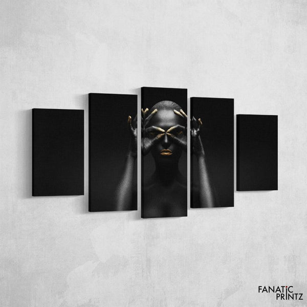 Woman Wall Art Gold Print Canvas Set - FanaticPrintz