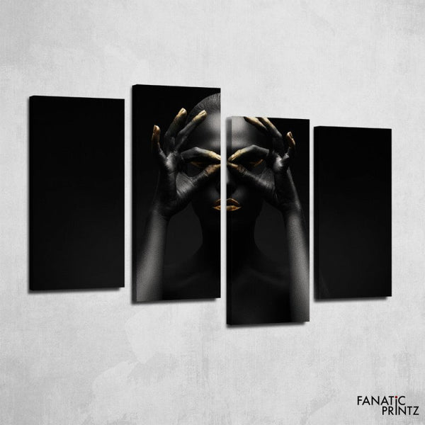Woman Wall Art Gold Print Canvas Set - FanaticPrintz